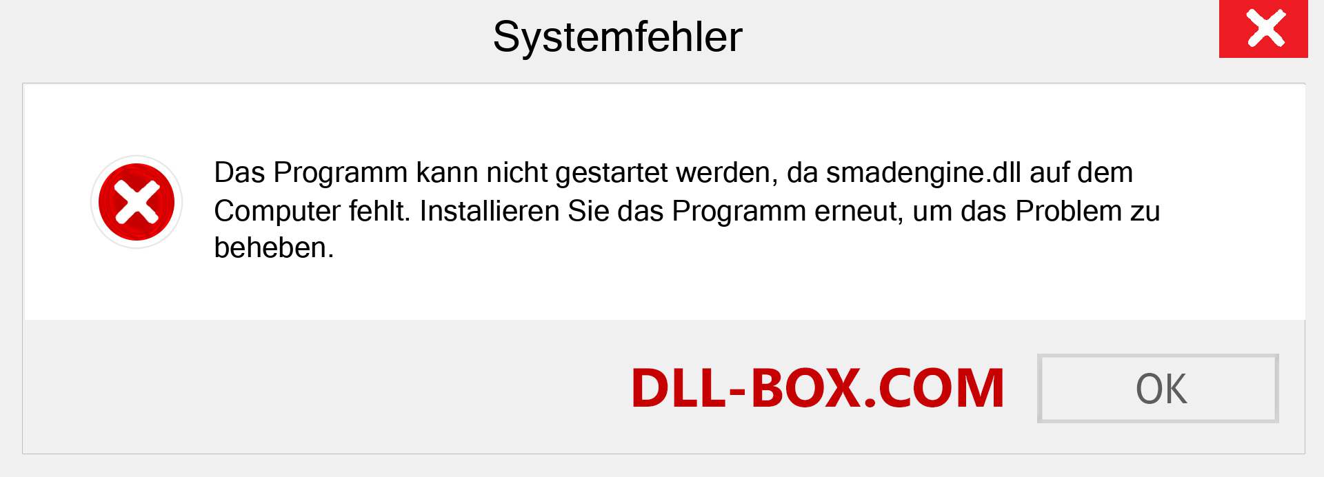 smadengine.dll-Datei fehlt?. Download für Windows 7, 8, 10 - Fix smadengine dll Missing Error unter Windows, Fotos, Bildern